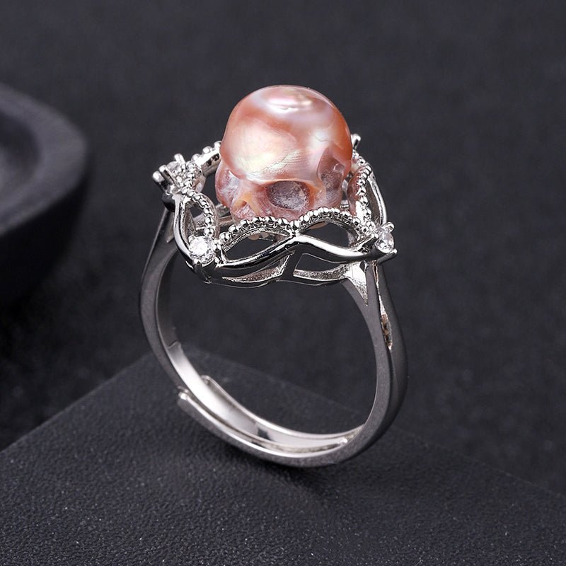 Skull Blossom S925 Silver Ring - AKAK BODYJEWELRY - ear - tunnel