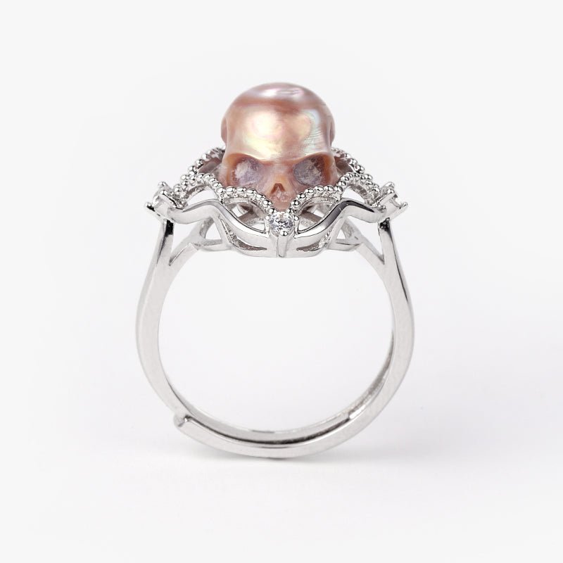 Skull Blossom S925 Silver Ring - AKAK BODYJEWELRY - ear - tunnel