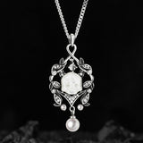 Spectral Echo Pearl Skull Necklace - AKAK BODYJEWELRY - ear - tunnel