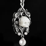 Spectral Echo Pearl Skull Necklace - AKAK BODYJEWELRY - ear - tunnel