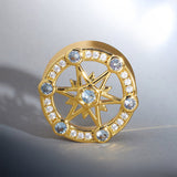 Starlight Shadow 14K Moissanite Ear Gauge Tunnel (2Pcs) - AKAK BODYJEWELRY - ear - tunnel