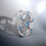 Starlight Shadow 14K Moissanite Ear Gauge Tunnel (2Pcs) - AKAK BODYJEWELRY - ear - tunnel