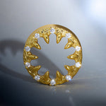 Strange Flower Moissanite 14K Ear Gauge Tunnel (2Pcs) - AKAK BODYJEWELRY - ear - tunnel