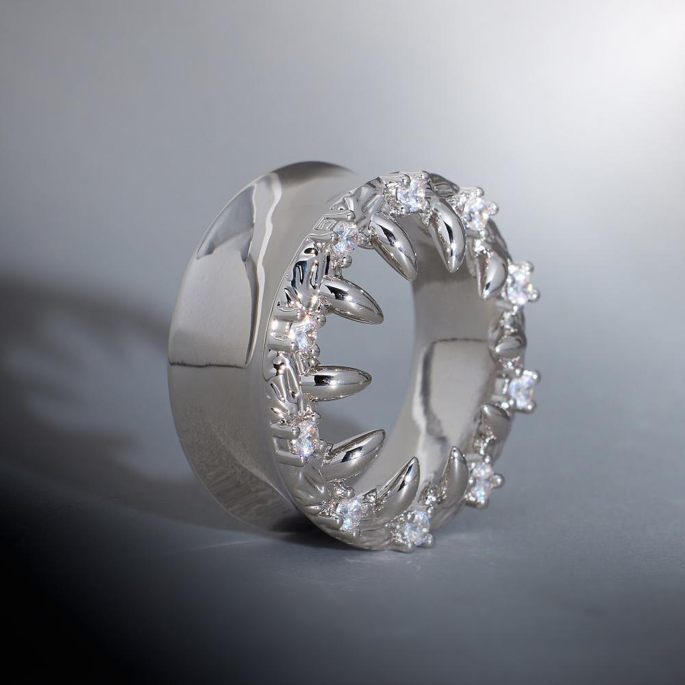 Strange Flower Moissanite 14K Ear Gauge Tunnel (2Pcs) - AKAK BODYJEWELRY - ear - tunnel