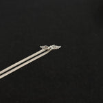 Titanium Bat Wing Heart & Star Wing CZ Piercing Stud | 1PC – Flat Back Labret | Ear Nose Body Jewelry - AKAK BODYJEWELRY-ear-tunnel