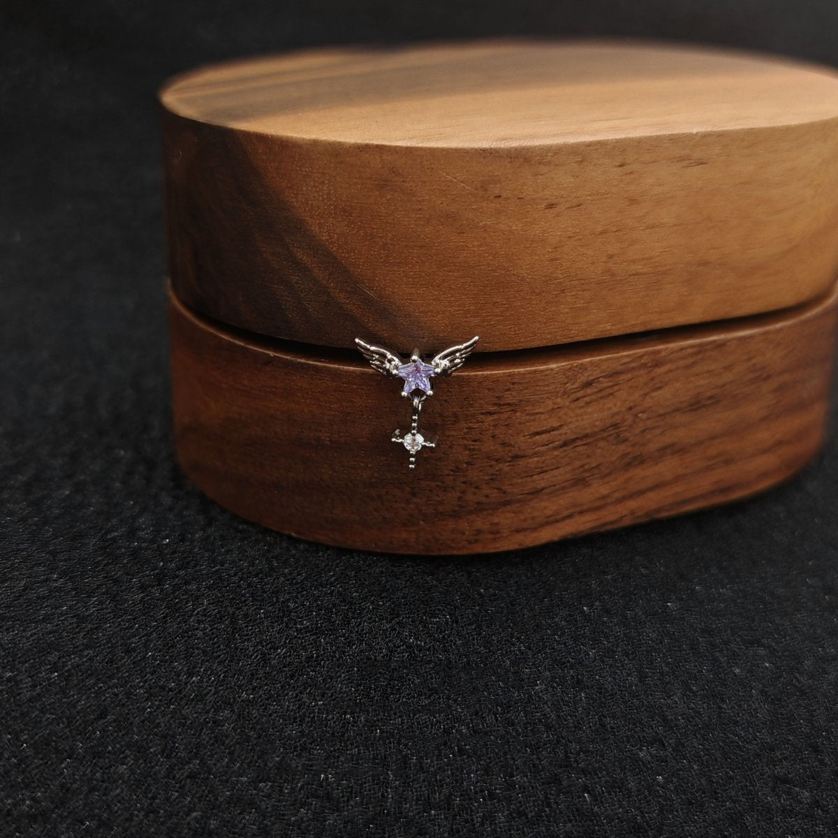 Titanium Butterfly CZ Piercing Stud – White / Purple / Blue / Pink | Ear Nose Body Jewelry - AKAK BODYJEWELRY-ear-tunnel