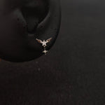 Titanium Butterfly CZ Piercing Stud – White / Purple / Blue / Pink | Ear Nose Body Jewelry - AKAK BODYJEWELRY-ear-tunnel