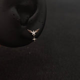 Titanium Butterfly CZ Piercing Stud – White / Purple / Blue / Pink | Ear Nose Body Jewelry - AKAK BODYJEWELRY-ear-tunnel
