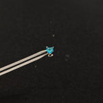 Titanium Devil Heart CZ Piercing Stud | 1PC – Blue / White / Pink / Black | Ear Nose Body Jewelry - AKAK BODYJEWELRY-ear-tunnel