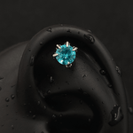 Titanium Dragon Claw CZ Piercing Stud | 1PC – Flat Back Labret | Ear Nose Body Jewelry - AKAK BODYJEWELRY-ear-tunnel