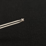 Titanium North Star & Four-Point Star CZ Piercing Stud| 1PC – Flat Back Labret | Ear Nose Body Jewelry - AKAK BODYJEWELRY-ear-tunnel