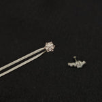 Titanium Star Cluster & Snowflake CZ Piercing Stu| 1PC – Flat Back Labret | Ear Nose Body Jewelry - AKAK BODYJEWELRY-ear-tunnel