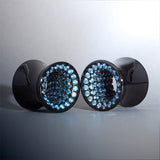 Tungsten Steel Blue Zircon Tunnel(2pcs) - AKAK BODYJEWELRY - ear - tunnel