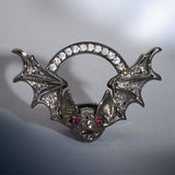 Tungsten Steel Moissanite Bloodthirsty Bat Ear Gauge Tunnel(2Pcs) - AKAK BODYJEWELRY - ear - tunnel