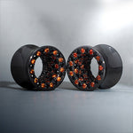 Tungsten Steel Zircon Black Red Ear Gauge Tunnel(2pcs) - AKAK BODYJEWELRY - ear - tunnel
