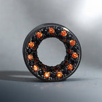 Tungsten Steel Zircon Black Red Ear Gauge Tunnel(2pcs) - AKAK BODYJEWELRY - ear - tunnel