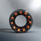 Tungsten Steel Zircon Black Red Ear Gauge Tunnel(2pcs) - AKAK BODYJEWELRY - ear - tunnel