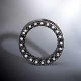 Tungsten Steel Zircon Checkerboard Tunnel(2pcs) - AKAK BODYJEWELRY - ear - tunnel
