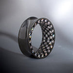 Tungsten Steel Zircon Checkerboard Tunnel(2pcs) - AKAK BODYJEWELRY - ear - tunnel