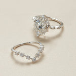 Vintage Floral S925 Silver 2Carat Moissanite Bridal Set - AKAK BODYJEWELRY - ear - tunnel