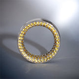 Yellow Zircon 8K Stars Shining Tunnel (2Pcs) - AKAK BODYJEWELRY - ear - tunnel